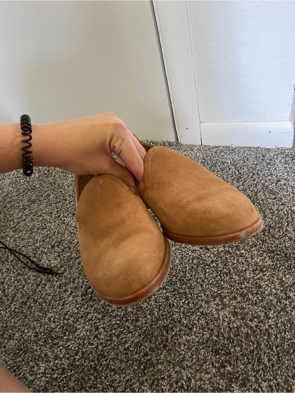 Soludos Cognac Suede leather Slip-On healed Loafers size 9 classic - Picture 5 of 9
